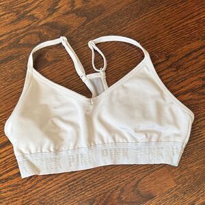 PINK Active USA Cream Sports Bra